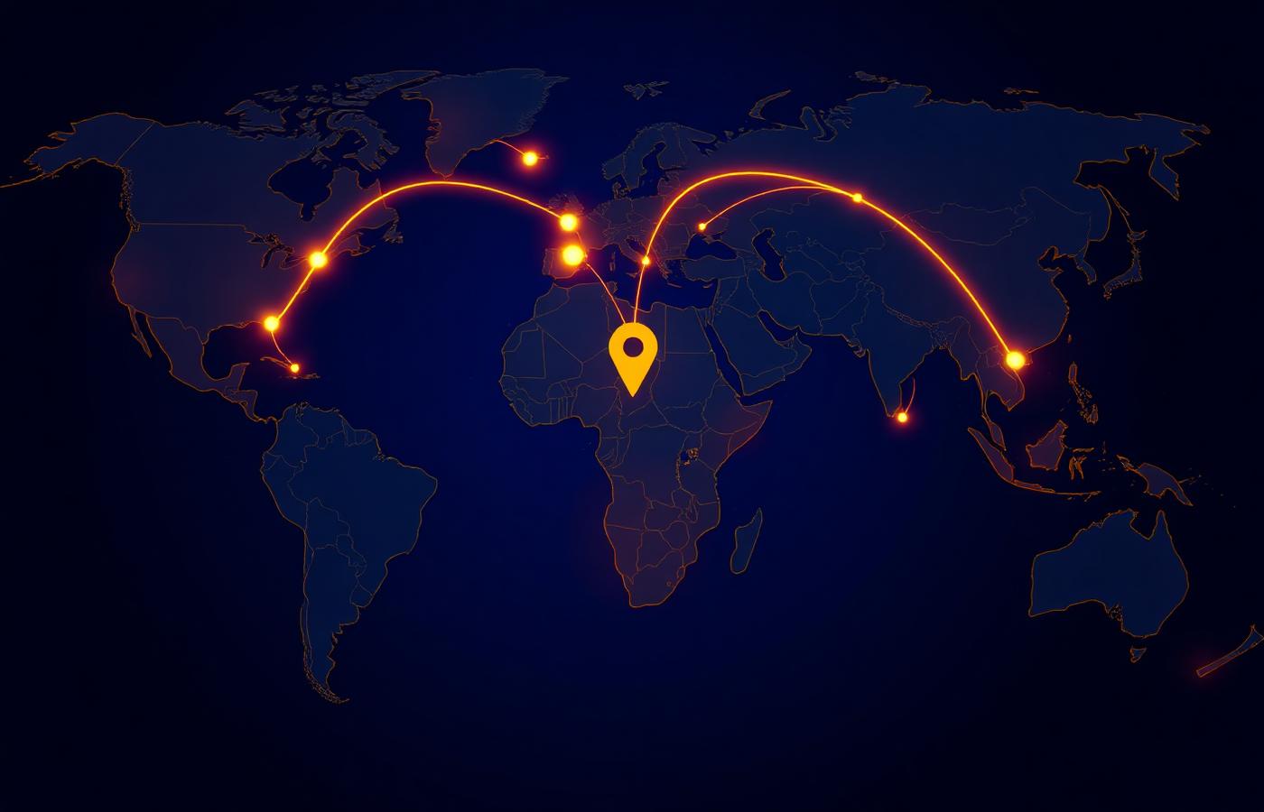 Export destinations map